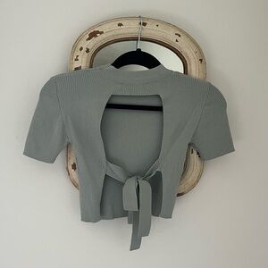 Zara Open-Back Ribbed Top